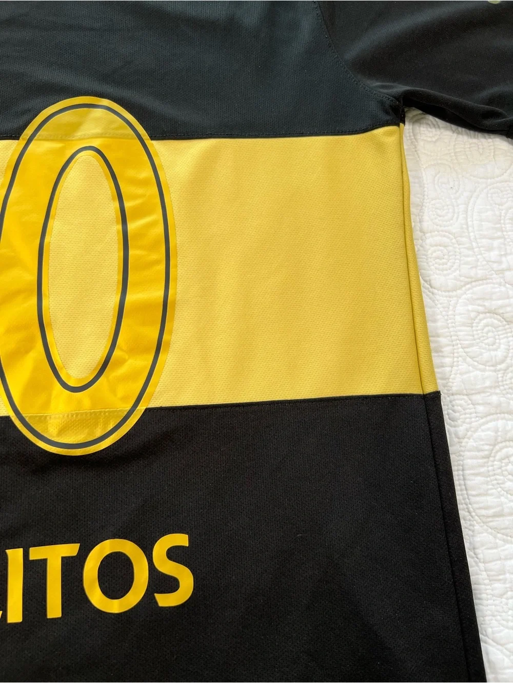 Nike Boca juniors 2016/17 3rd soccer jersey black/gold #1 Carlitos Tevez L